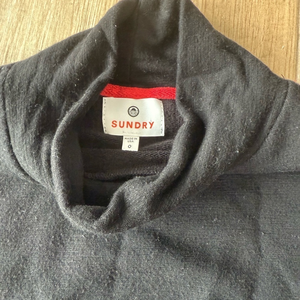 Sundry Mock Neck Color Block Sweater - Picture 3 of 4